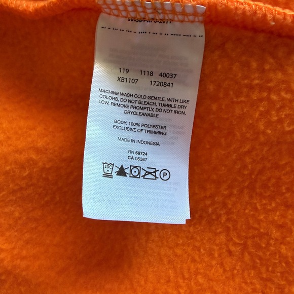 Columbia Kids XL 18-20 Fleece Jacket Orange Navy Blue Full Zip XB1107 1720841 - Picture 7 of 9